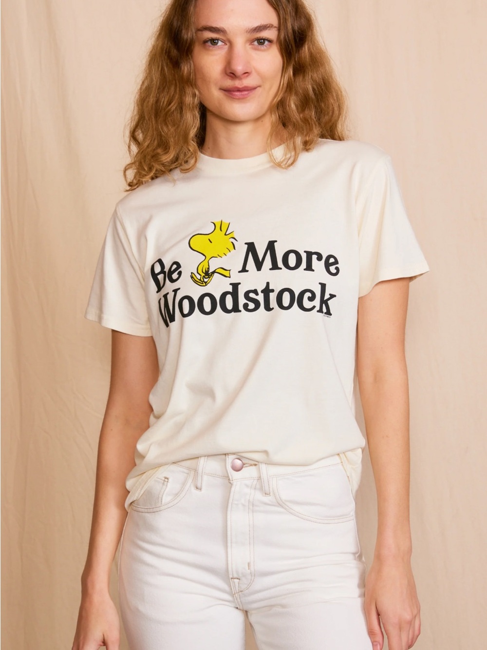 Be More Woodstock Graphic Tee - Cream